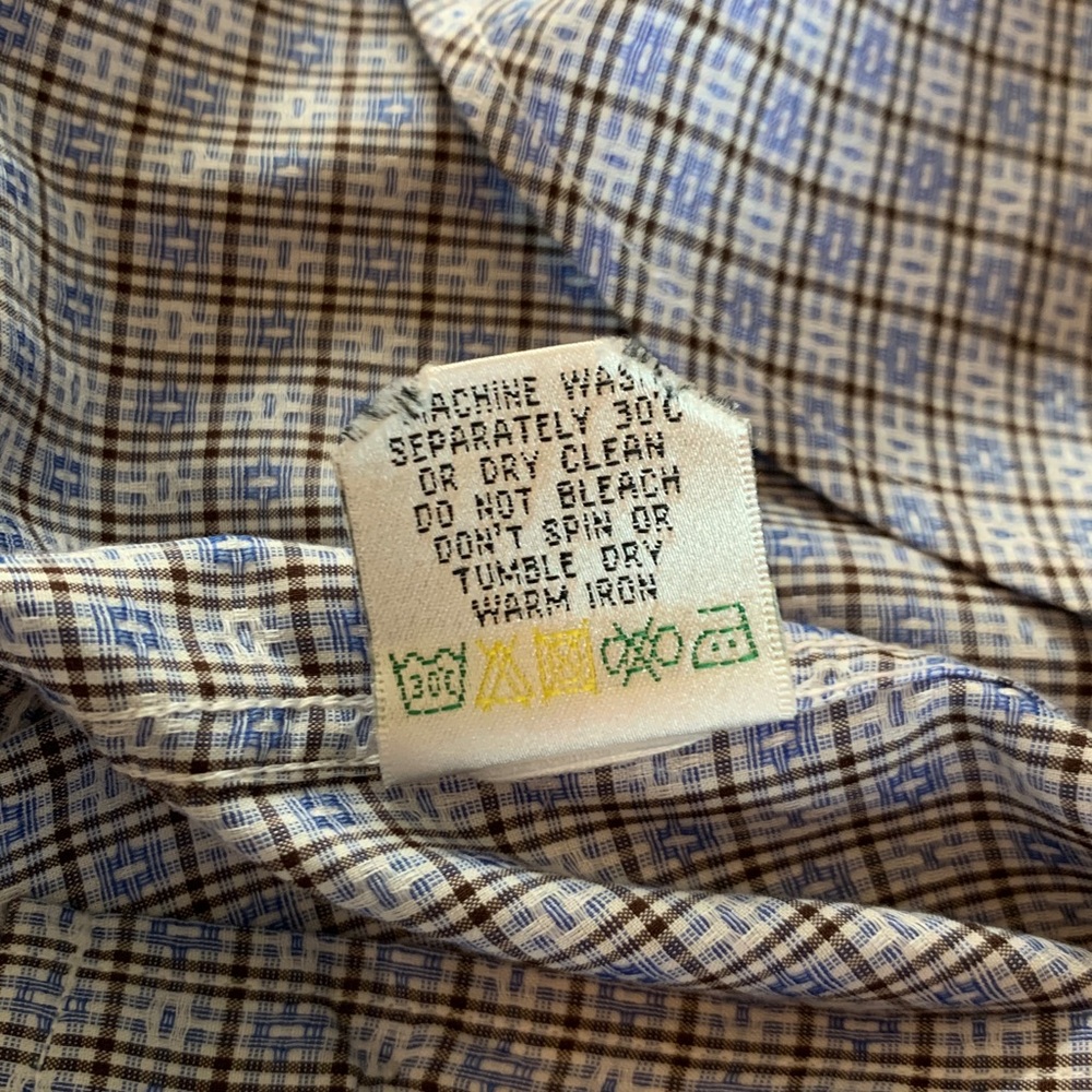 Bugatchi Light Blue Patterned Button Down Shirt- … - image 6